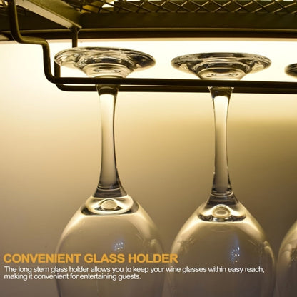 3-Tier Wall-Mounted Wine Rack with Wine Glass Holder for Living Room detail image - detail view 8
