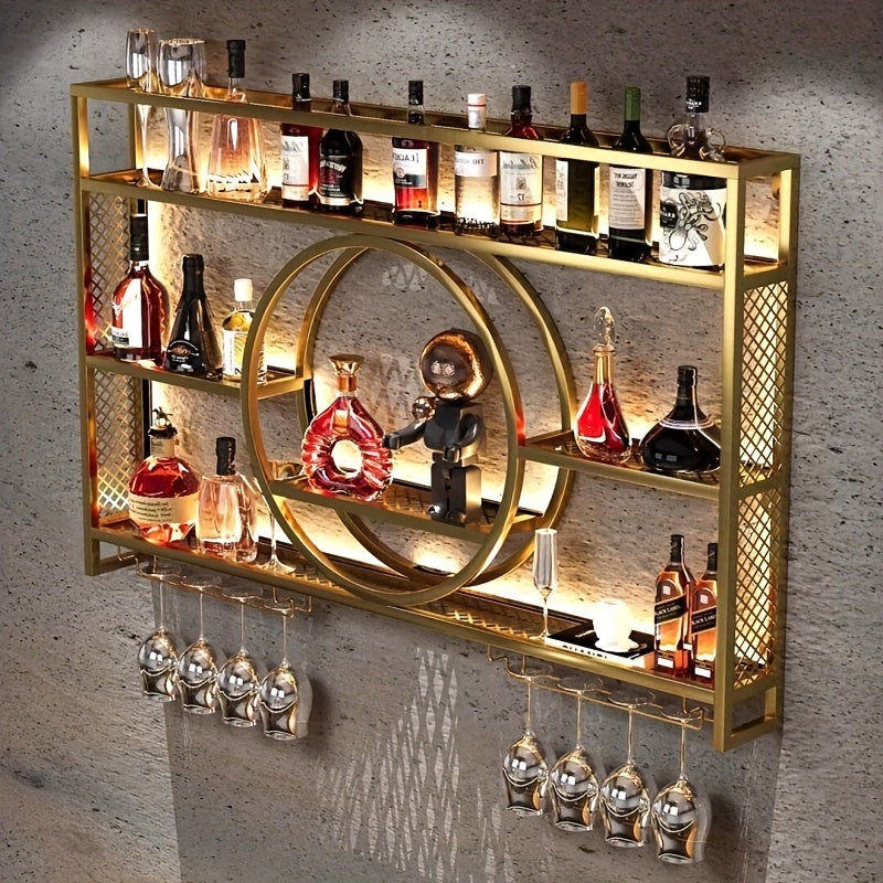 Wine Rack shown in the 【Golden color】, 39.4in option
