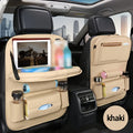 2pcs Upgrade Your Car Rides with This All-in-One Back Seat Organizer - Includes Foldable Table Tray, Kick Mats, Tissue Box, Cup Holder, Umbrella Holder, Laptop Table & Car Eating Tray