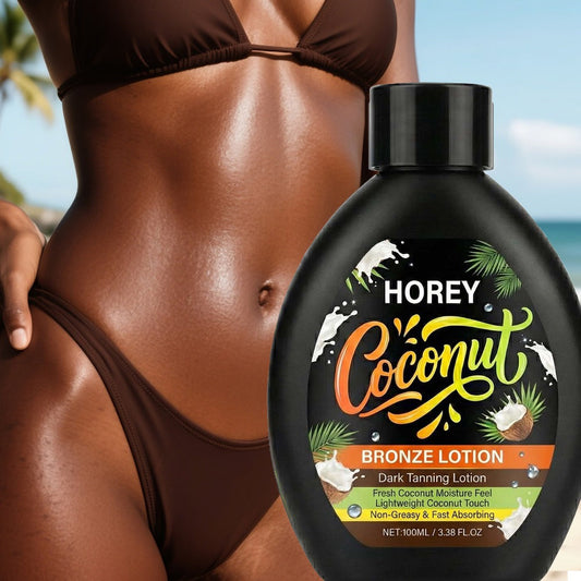 Self Tanner Tanning Lotion with Coconut Oil 100ml for Darker Skin Moisturizing Sunless Tanning Body Lotion Natural Glowing Bronze Skin Hydrating Streak-Free Lightweight Formula Summer Glow