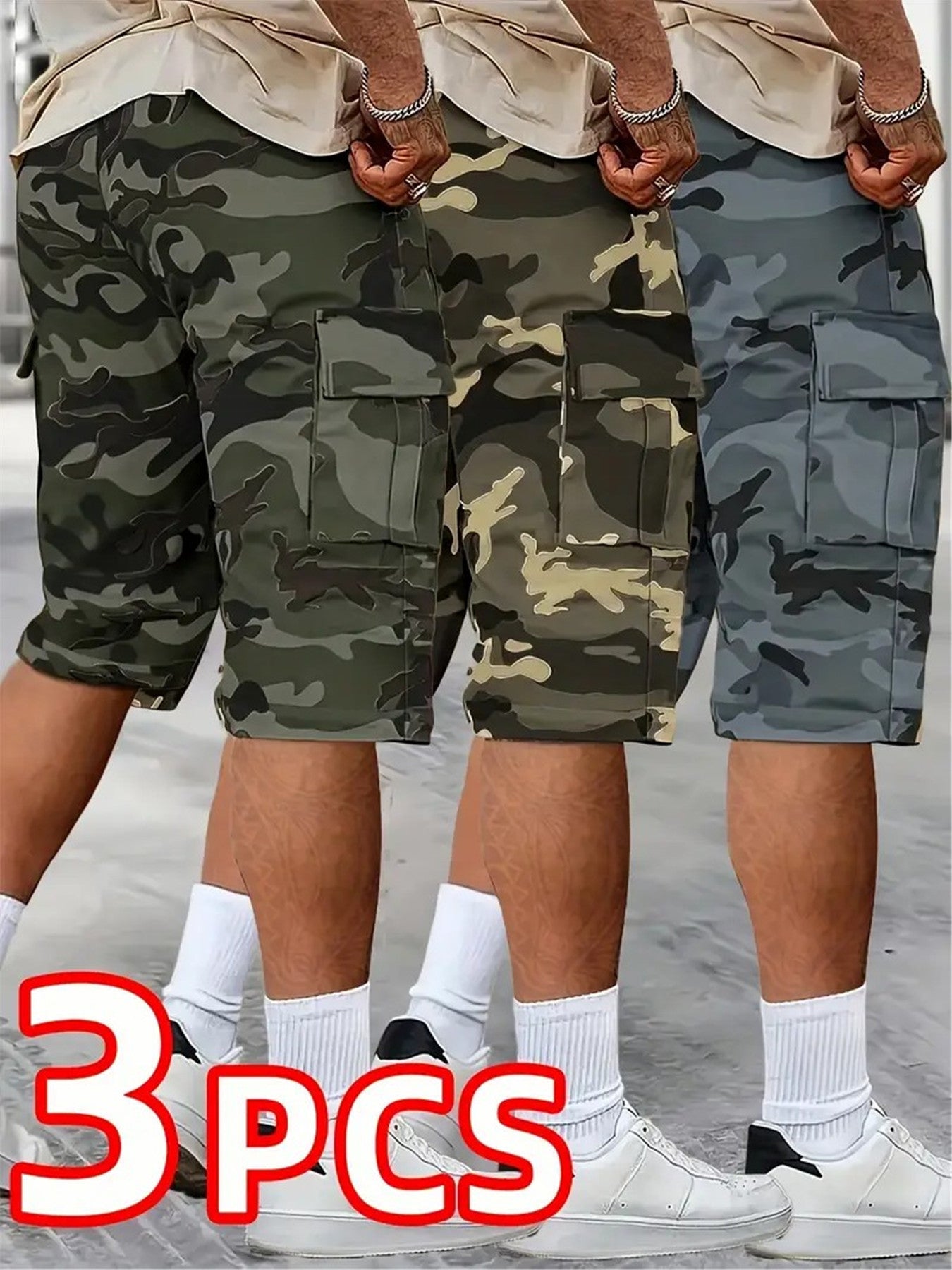 Men's Cargo Shorts - Stretch With Pockets Modern Style 738085