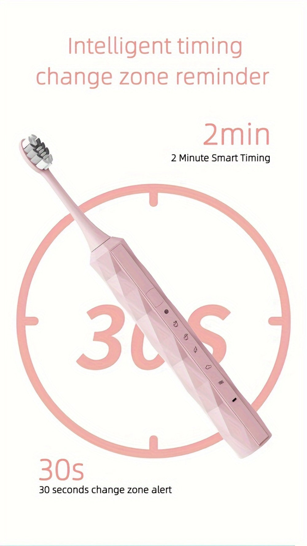 Sonic Electric Toothbrush IPX8 Waterproof – USB Rechargeable, Smart Timer, Metal Handle, 5 Replacement Brush Heads, Soft Bristles for Adults Men & Women – Black & Blue