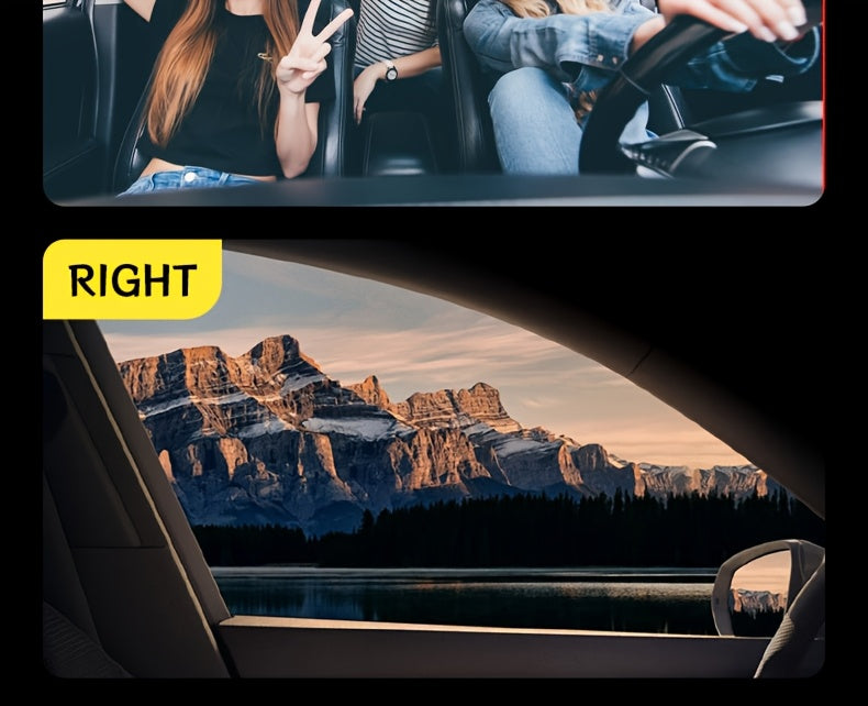 PODOFO Dual Camera Dash Cam 1080P, Suitable for Cars, 4-Channel Front/Rear/Left/Right, 3.16-inch IPS Screen, Night Vision, Loop Recording, 24-Hour Parking Monitoring with G-Sensor/Motion Detection, Optional 64GB Memory Card, Vehicle Security Camera