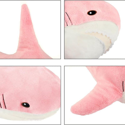 Shark Stuffed Animal Plush Pillow 24 Inch – Jumbo Soft Cute Shark Plush Toy for Kids Boys Girls Adults, Ocean Sea Animal Cuddle Pillow, Birthday Christmas Holiday Gift, Blue Grey Rainbow Colors