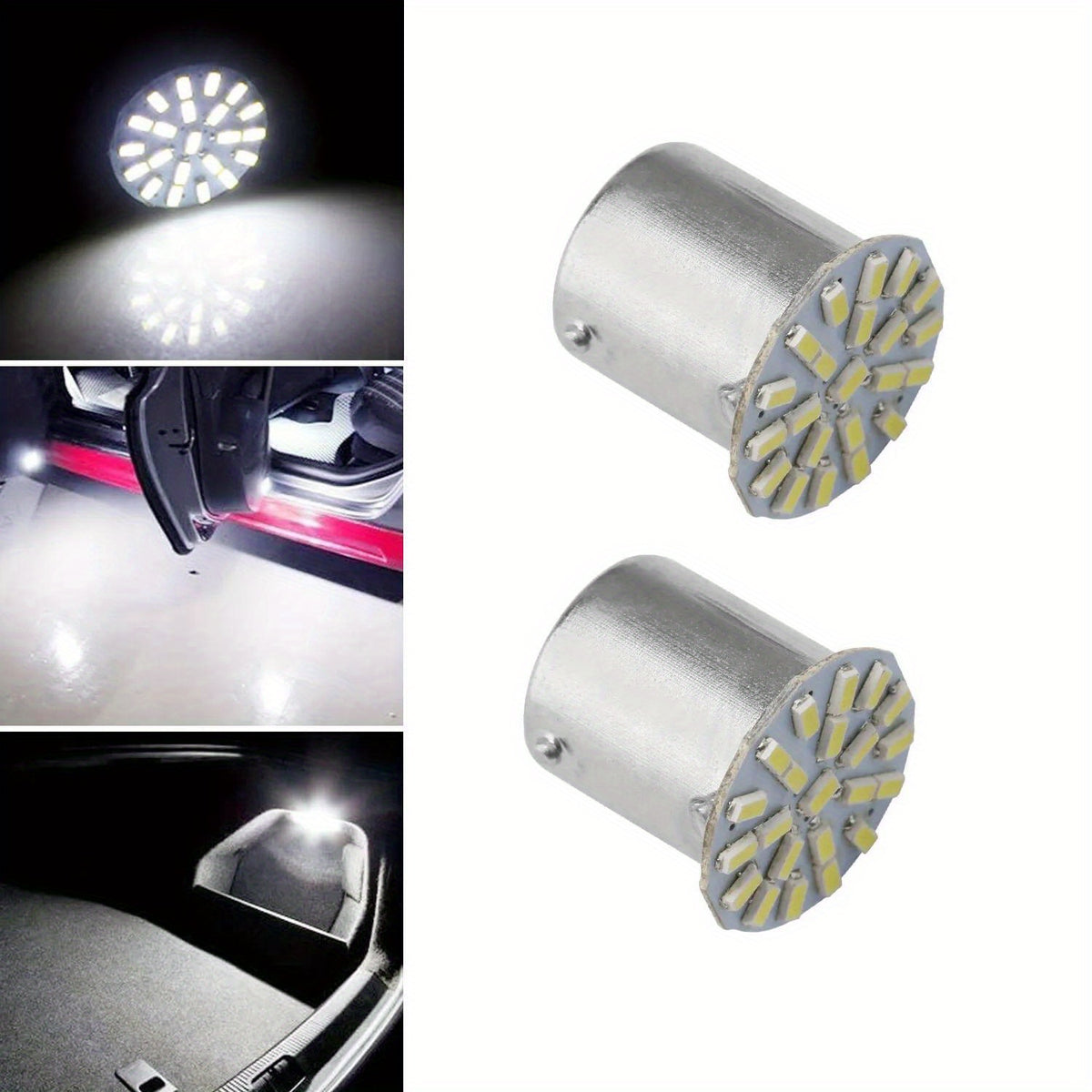56PCS Car LED Combination Set 12V-T10 Width Indicator Dual Pointed Reading Light, Car Interior Combination LED Map Dome Luggage License Plate Indoor Light Bulb