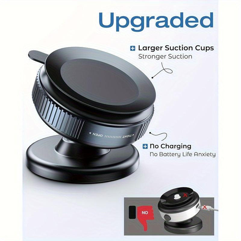 360-Degree Adjustable Magnetic Phone Holder, Designed for New Vehicles, Multifunctional Navigation Mount, Compatible with Cars, Gyms, Mirrors, And Smooth Surfaces, Featuring a Non-Adhesive Suction Cup