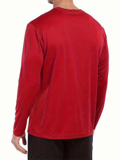 Men's Performance T-Shirt - Crew Neck Long Sleeve Streetwear Style
