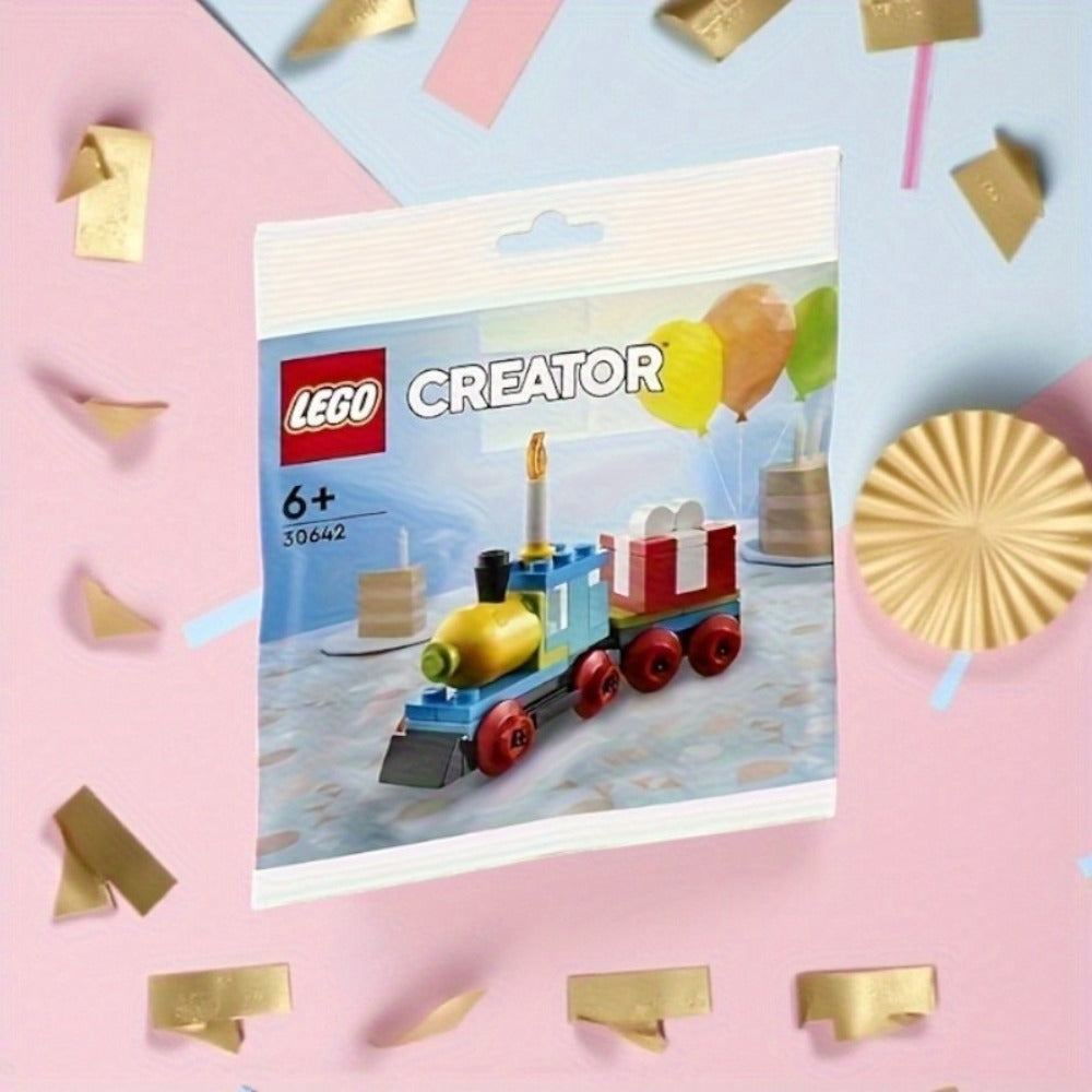 Birthday Train Building Set 30642 – Mini Brick Creator Kit with Cake Balloons & Gifts, Fun Birthday Party Favor Collectible Toy for Kids Boys Girls Ages 5 and Up