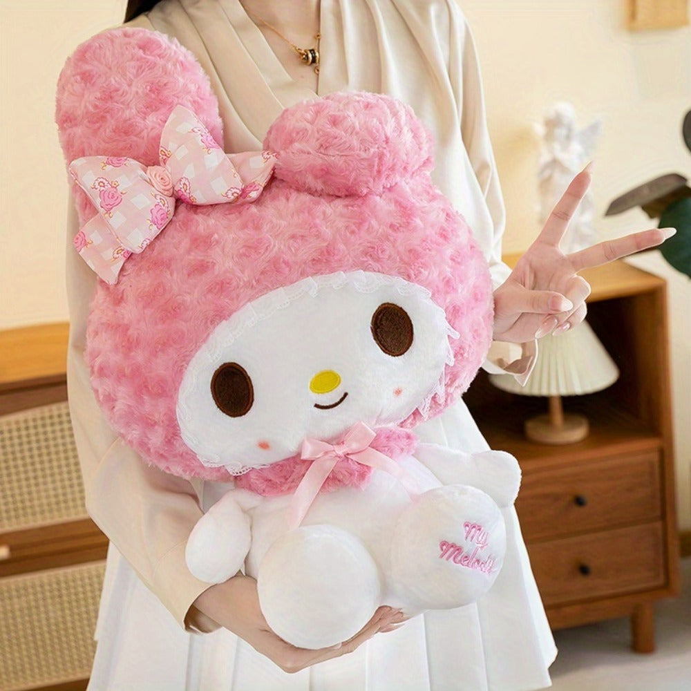 Hello Kitty My Melody Rose Plush Doll 14 Inch Kawaii Sanrio Stuffed Animal Large Soft Toy Birthday Christmas Gift for Girls Teens Collectors