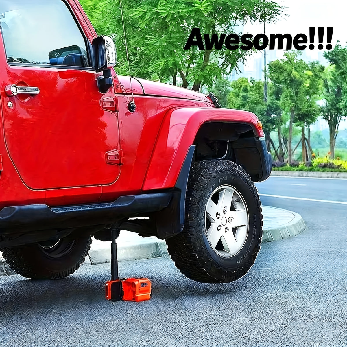 Car Jack Hydraulic Jack - 5 Tons Electric Car Jack Stand 3-in-1 Car Jack Kit for Car SUV Car Lift Floor Jack for Tire Change And Road Emergencies with Integrated Tire Pump (orange)