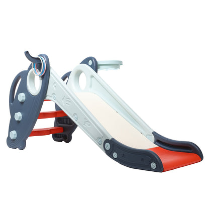Foldable Toddler Slide for Indoor & Outdoor – Non-Slip Steps, Safe Handrail, Anti-Slip Mat, Extra-Long Buffer Slide – Kids Home Climbing Play Set, Birthday Gift for Boys & Girls