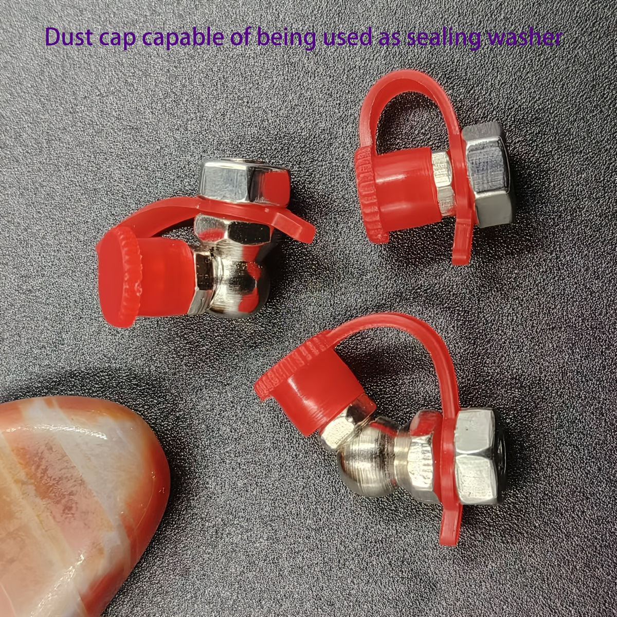 200pcs Steel Grease Nozzle Set - M6, M8, M10 Thread Types, Straight And Elbow Grease Nozzle Connectors for Machinery, Hex Bolt Head 45° 90° 180°, with Red Dust Caps
