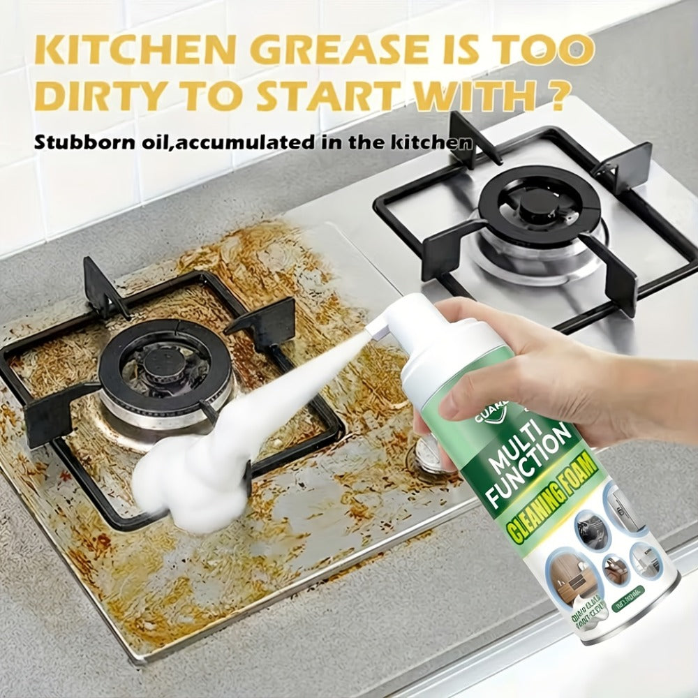 Multi-Purpose Foam Cleaner Spray – Fast-Acting Cleaning Mousse for Kitchen Degreasing, Stove, Bathroom, Floor, Car Interior & More, All-Surface Foam Formula