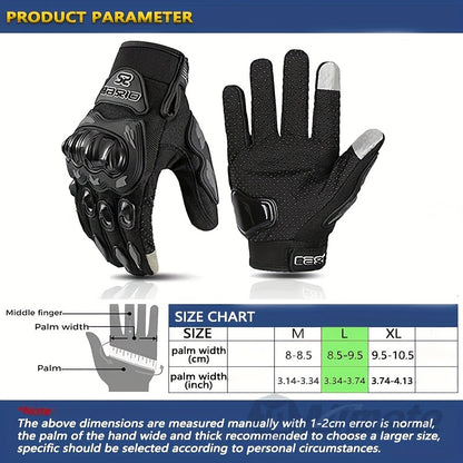 Full-Finger Motorcycle Gloves for Summer That Are Breathable, And Durable, Suitable for Motocross Racing And Compatible with Touch Screens