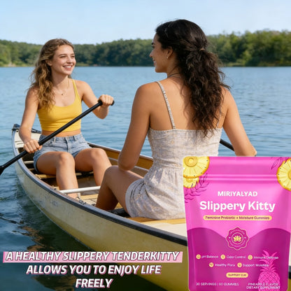 Feminine Probiotic Gummies 60-Count 30-Day Supply with Bacillus Coagulans & Slippery Elm - pH Balance Odor Control Vaginal Moisture Support - Vegan Gluten-Free Pineapple Flavor Women