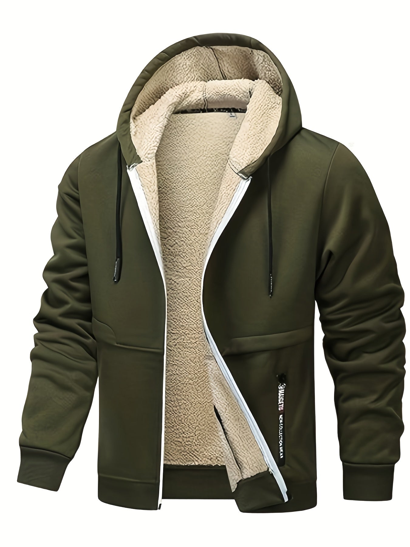 Men's Windproof Fleece Pullover Coat
