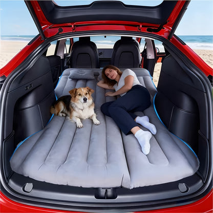 Comfortable High-Quality Inflatable Car Bed, Cloud-Soft Flocked RV Mattress, Rectangular Air Cushion For SUV Travel And Camping With Storage Bag And Repair Kit Car Mattress For Vehicles Idea Great Car Accessories Camping Gear And Equipment