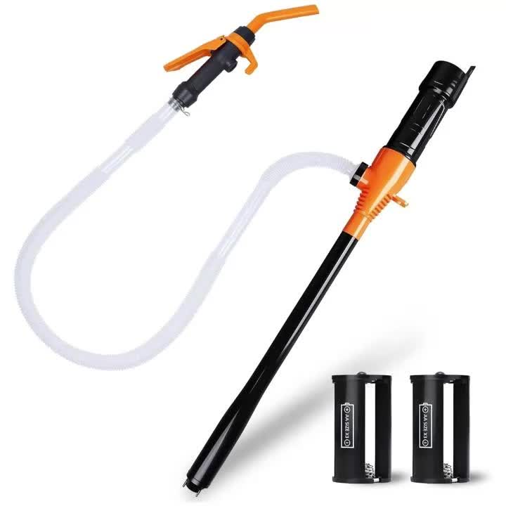 Portable Transfer Pump Battery Operated Electric Siphon Pump for Gas, Fuel, Diesel Transfer 2.6 GPM Flow Oil Extractor -Easy to Use Hand Fuel Pump, Multi-Use Siphon Fuel Transfer Pump