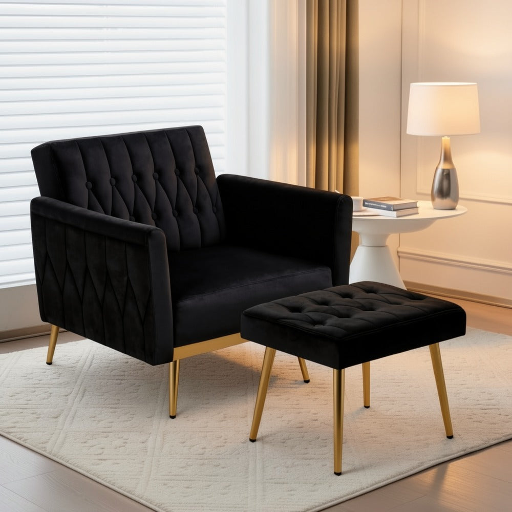 31.5-Inch Upholstered Accent Chair, Bedroom Reading Chair for Living Room detail image - detail view 10
