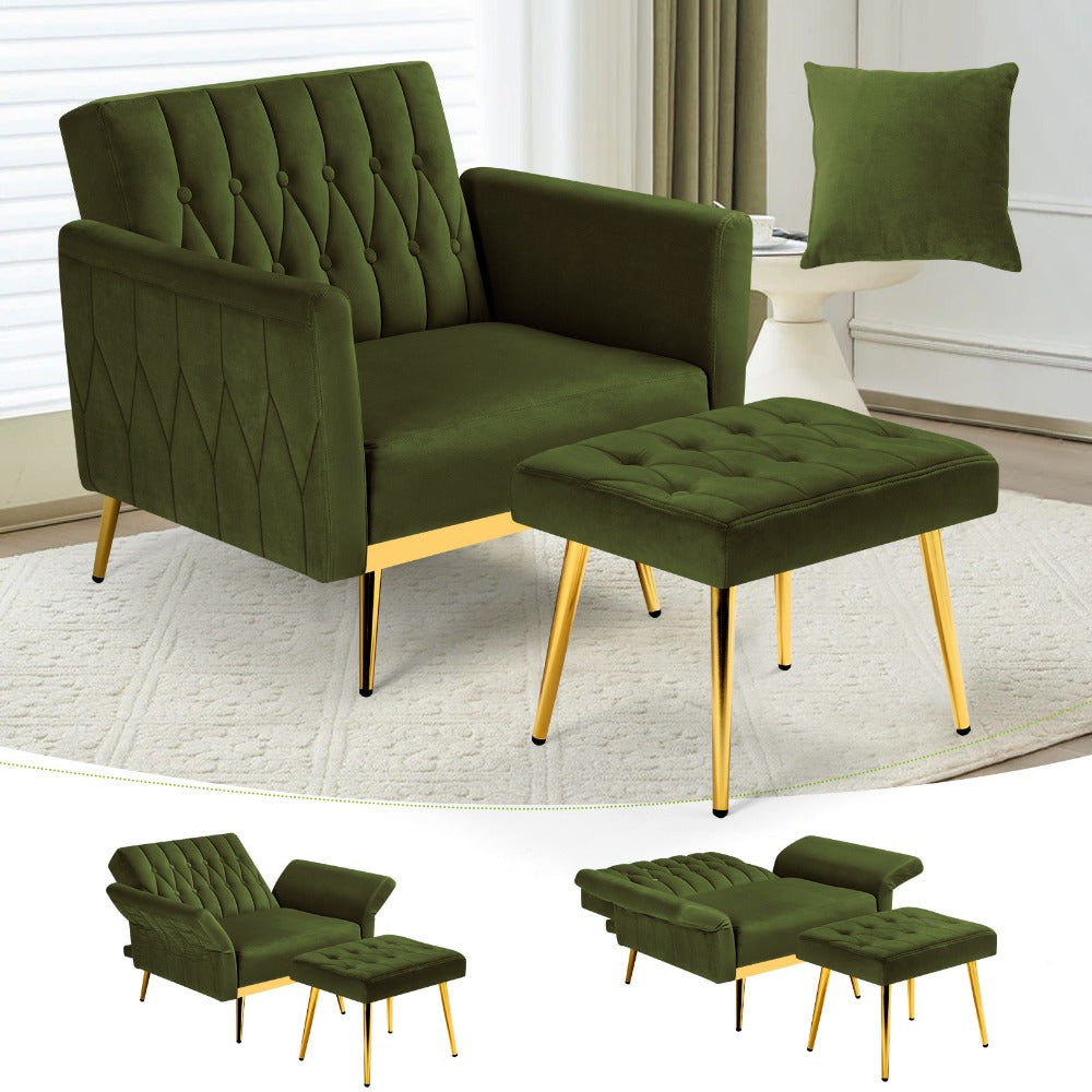 31.5-Inch Upholstered Accent Chair, Bedroom Reading Chair for Living Room detail image - detail view 12