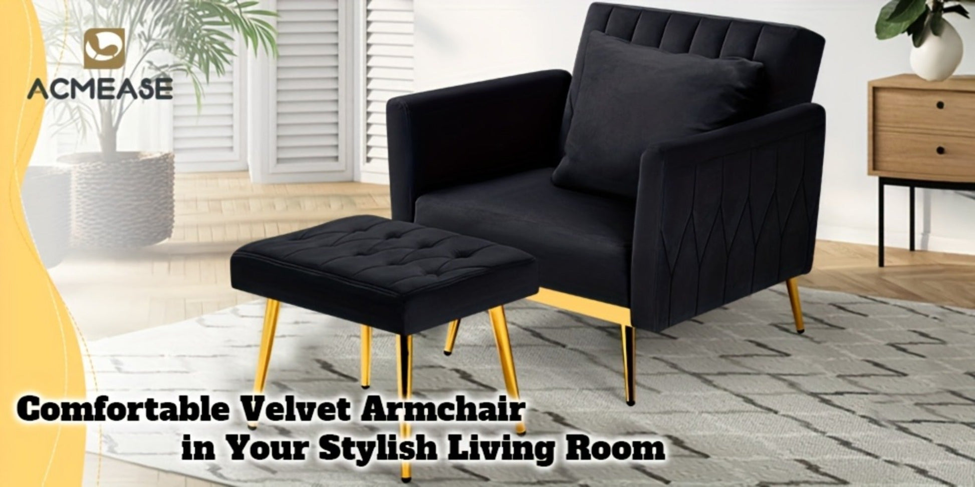 31.5-Inch Upholstered Accent Chair, Bedroom Reading Chair for Living Room detail image - detail view 24
