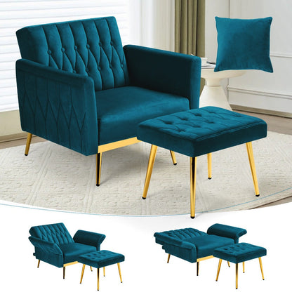 31.5-Inch Upholstered Accent Chair, Bedroom Reading Chair for Living Room detail image - detail view 9