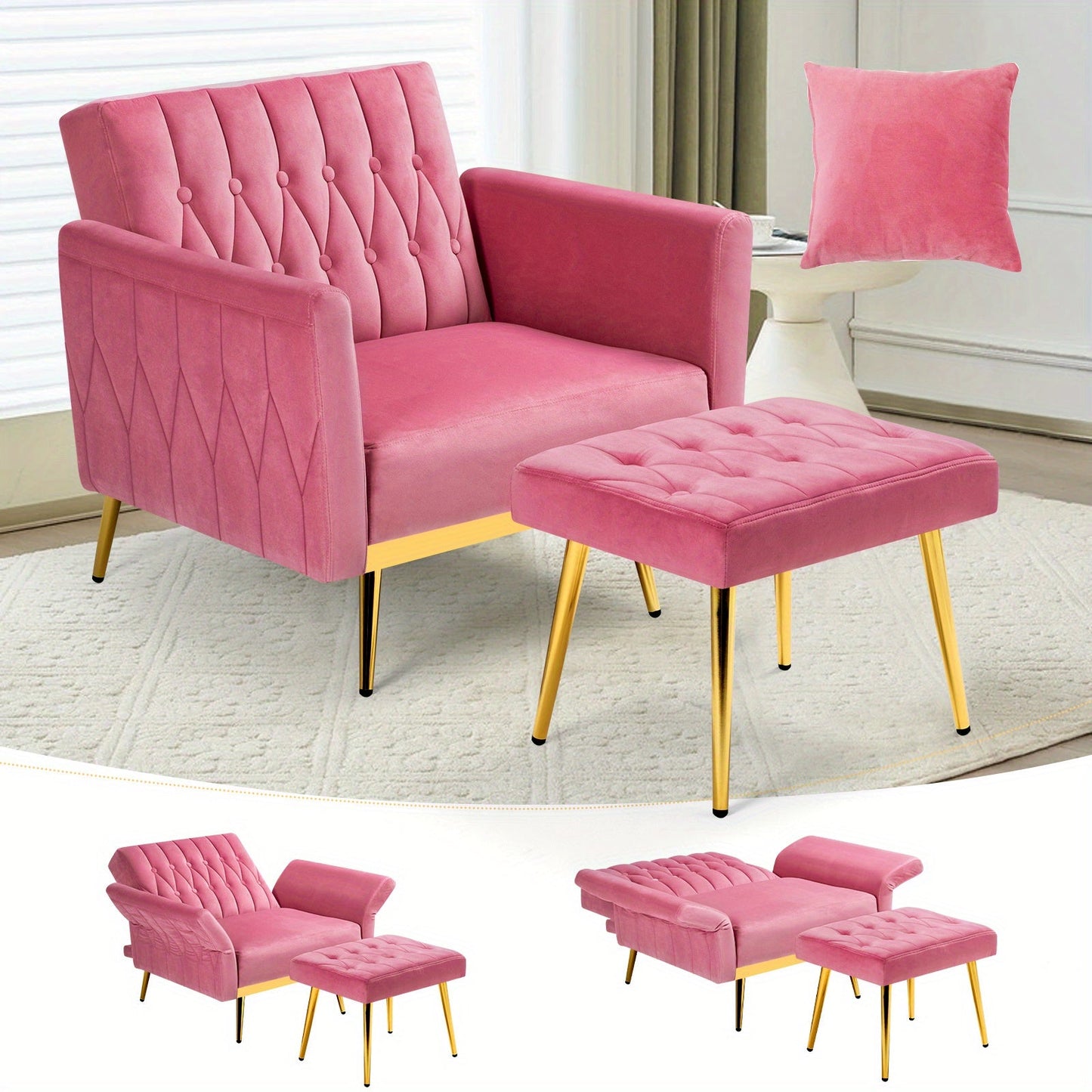 Accent Chair shown in the PINK option