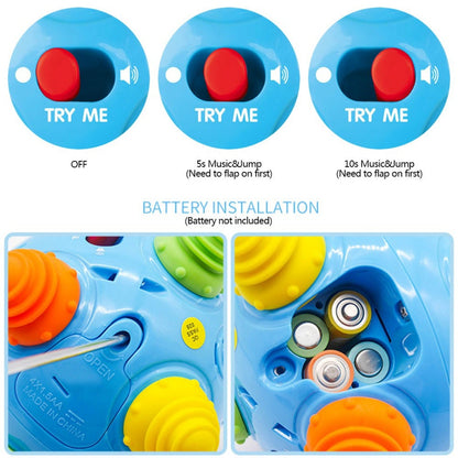Cat Bouncing Ball Toy - Shake & Dance Crawl Sensory Ball for Cats, Cartoon Pattern Plastic Interactive Rolling Ball, No Battery Needed, Fun Cat Toy for Indoor Cats All Breeds, Ideal Cat Gift