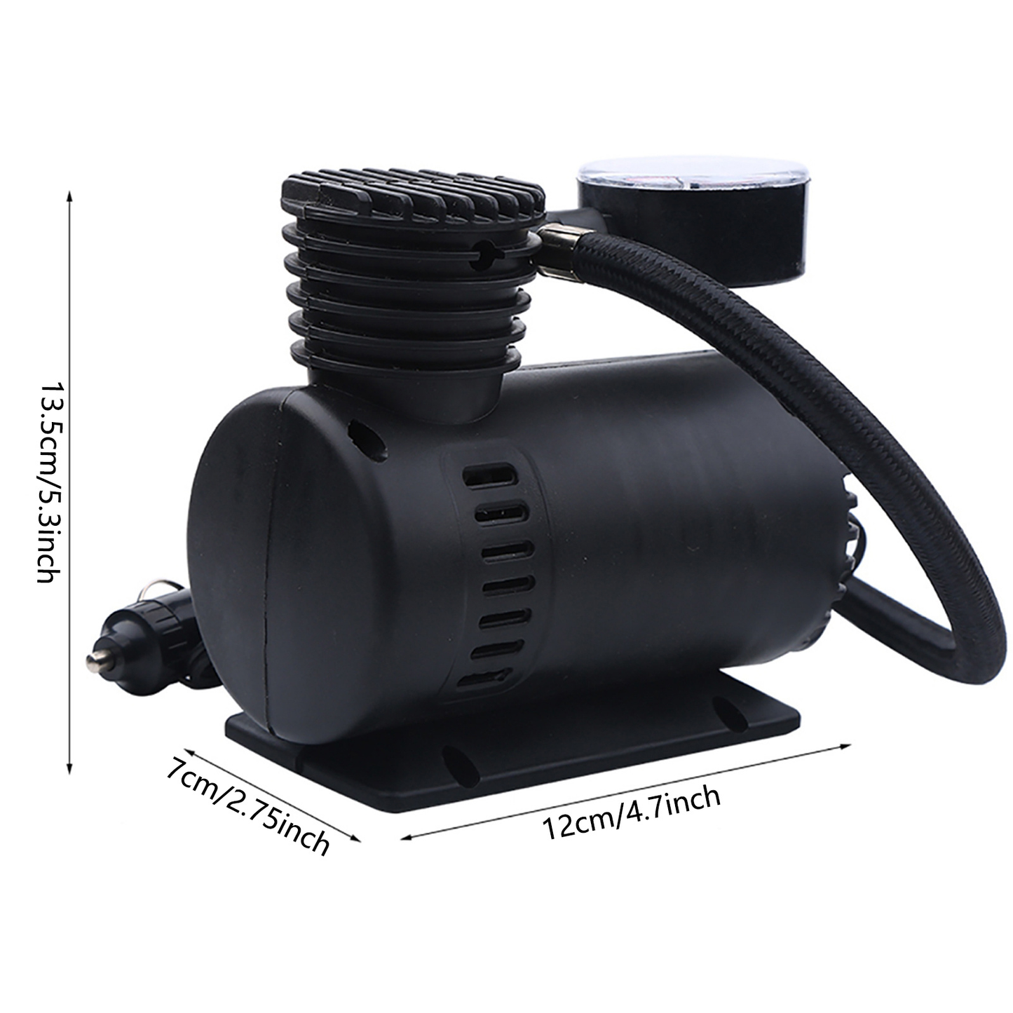 Portable Mini Air Compressor 12V 300PSI – Multi-Use Inflator Pump for Car Tires, Bikes, Balls & Inflatables – Compact Electric Tire Inflator for Home, Camping & Emergency Use