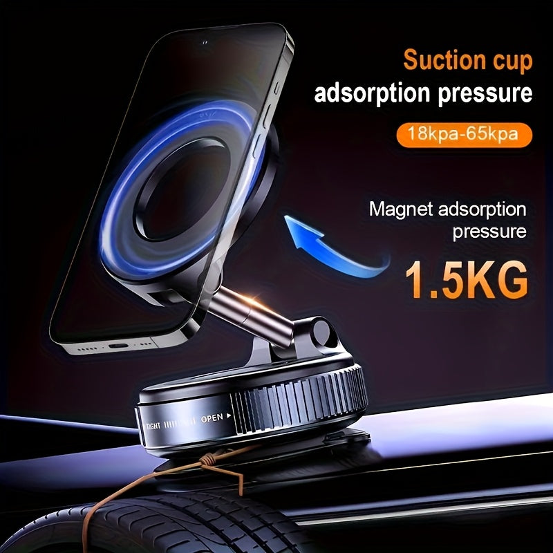4pcs, 360° Rotating Magnetic Phone Holder, Foldable And Extendable, Suitable for iPhone 16/15/12, ABS Material, Not, Multi-scenario Use: Car/bathroom/gym/mirror, Universal Size, Black, All-season Compatible