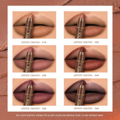 Non-Smearing Contour Lip Liner Set 6 Pcs – Smooth Paste Matte Formula Long Lasting Precise Definition, Outline & Fill Lips in Various Shades for All Skin Tones, Makeup Gift for Women