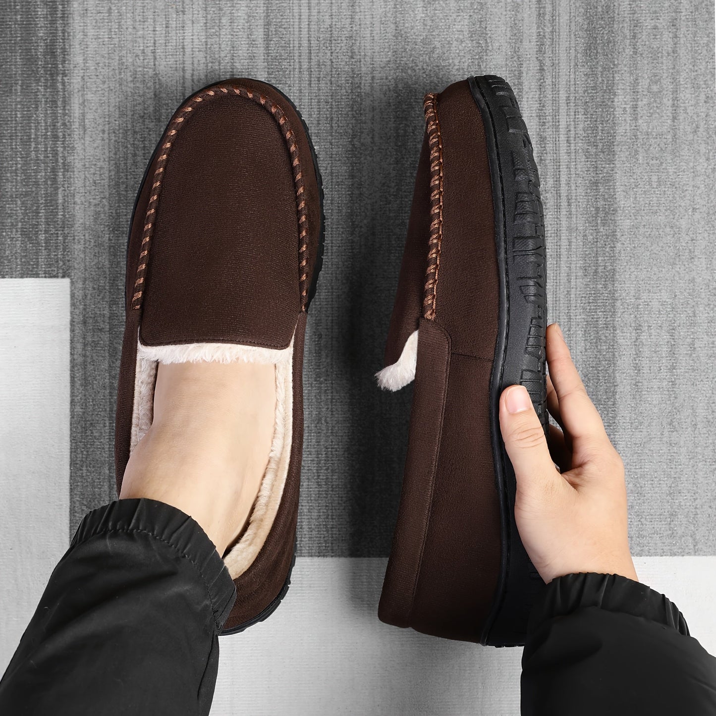 Men's Dress Shoes & Oxfords - Non-Slip Sole & Warm Lining
