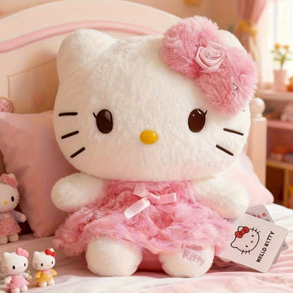 Hello Kitty Plush Toy 10 Inch Sanrio Kawaii Pink Rose Dress Stuffed Animal – Soft Cute Doll Gift for Girls, Kids & Teens, Birthday Christmas Valentine's Day