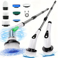 Multifunctional Electric Spin Scrubber Cordless Cleaning Brush, 7-in-1 Cleaning Brush, Adjustable Speeds 7 Replaceable Heads, Dual-speed And Detachable Telescopic Handle, Suitable for Car, Kitchen, Living Room And Bathroom