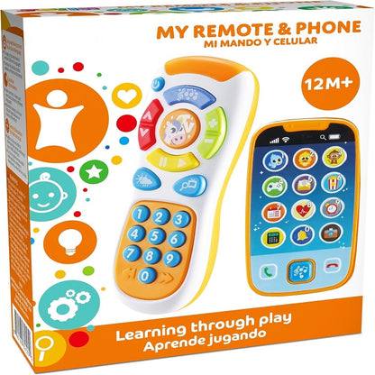 Baby Smartphone & Remote Control Toy Set with Horse – Pretend Play Phone with Music, Sound Effects & Learning Features, Gift for Infants Toddlers Boys Girls