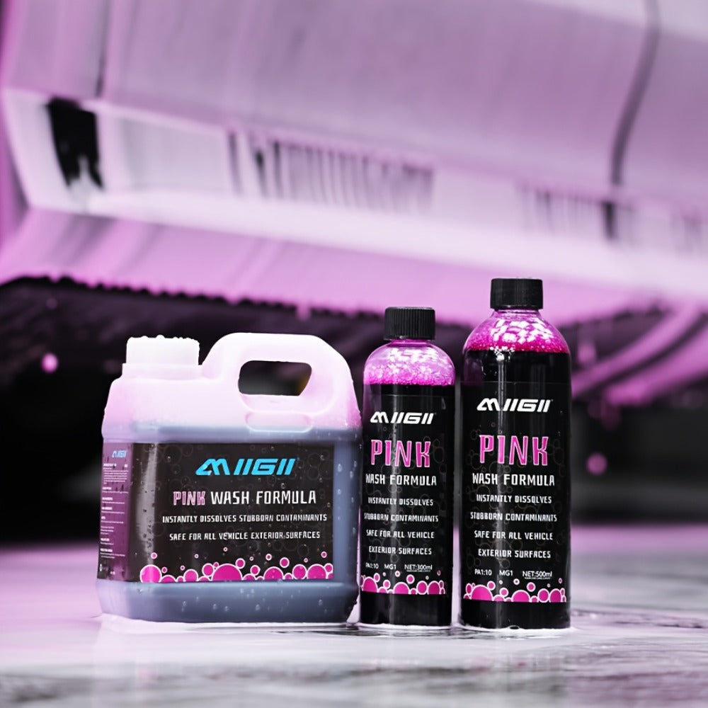Pink Foam Pre-Wash Car Shampoo – Floral Scent Snow Foam Prewash Solution, Safe for Coatings & Paint | Foam Cannon, Bucket & Pressure Washer | 300ml / 500ml / 1L