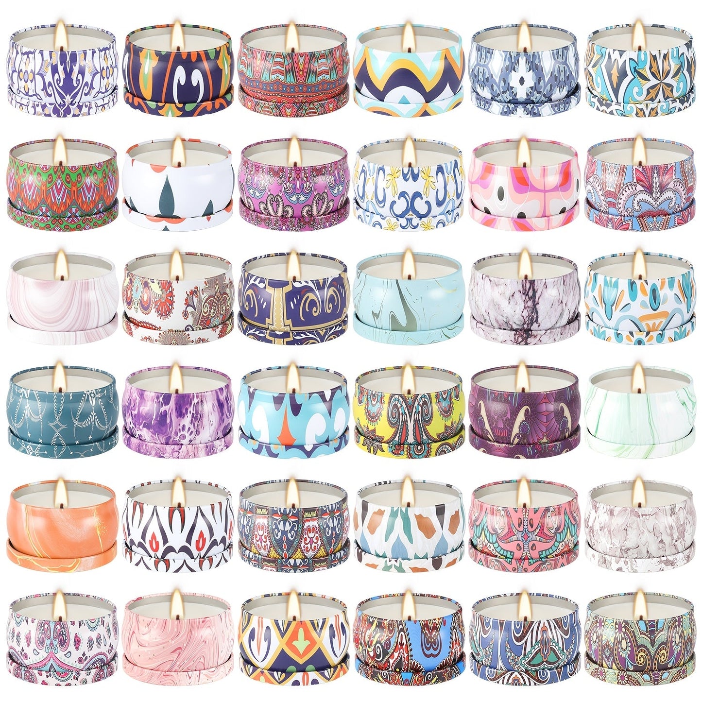 Candle Gift Set 36-Pack – Natural Soy Wax Scented Candles in Tin Cans, Aromatherapy Candles for Yoga, Spa, Bath & Home Decor, Portable Travel Candles, Perfect Gift for Women & Men, Mother's Day, Valentine's Day & Birthdays