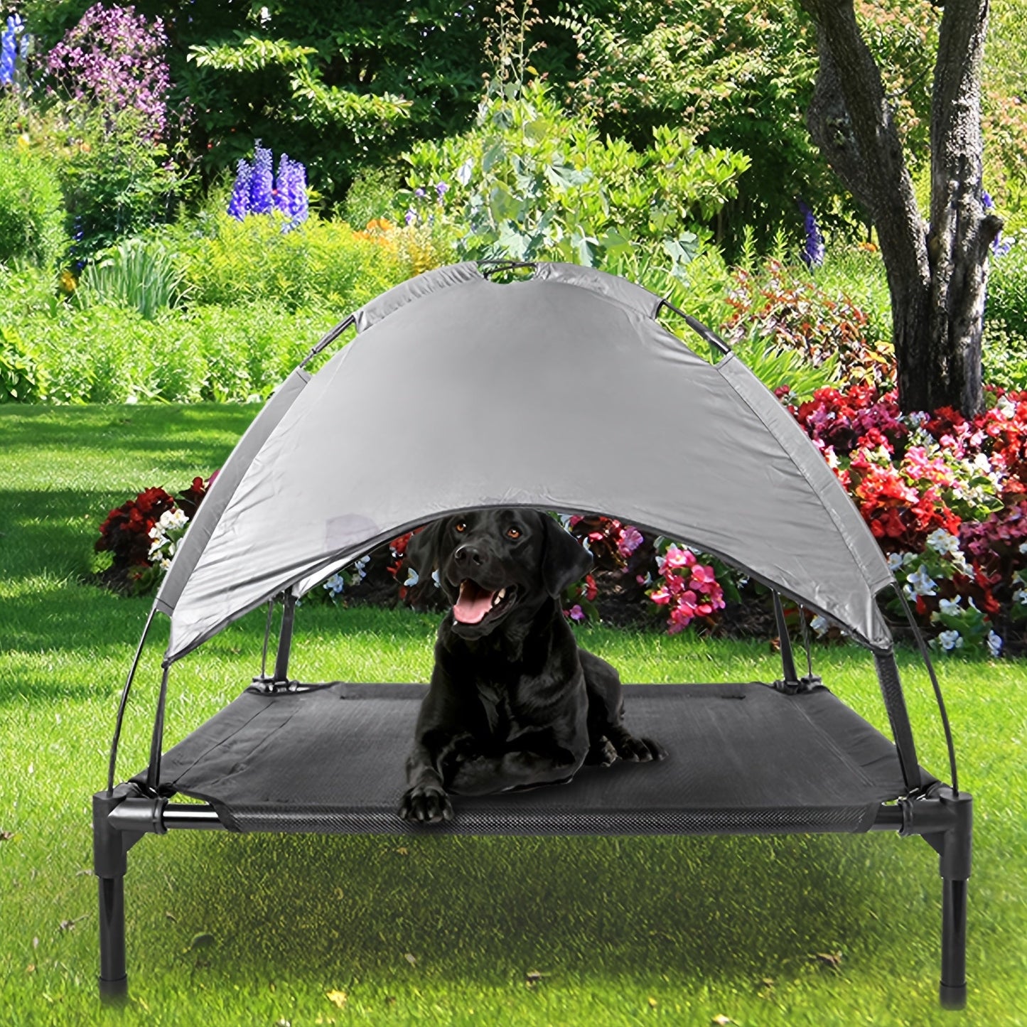 Outdoor Cat Tent Portable Pet Tent with Trampoline Base – Windproof Breathable Weatherproof Cat House for Dogs & Cats, Foldable Outdoor Shelter, Available in M / L / XL & Upgraded Version
