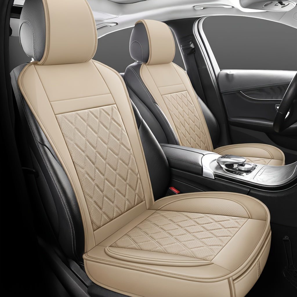 Car Seat Covers Front Pair – Universal Fit Bucket Seat Protector, Anti-Slip Full Surround High-Back Design, 15 Colors, Fits Cars SUVs Trucks