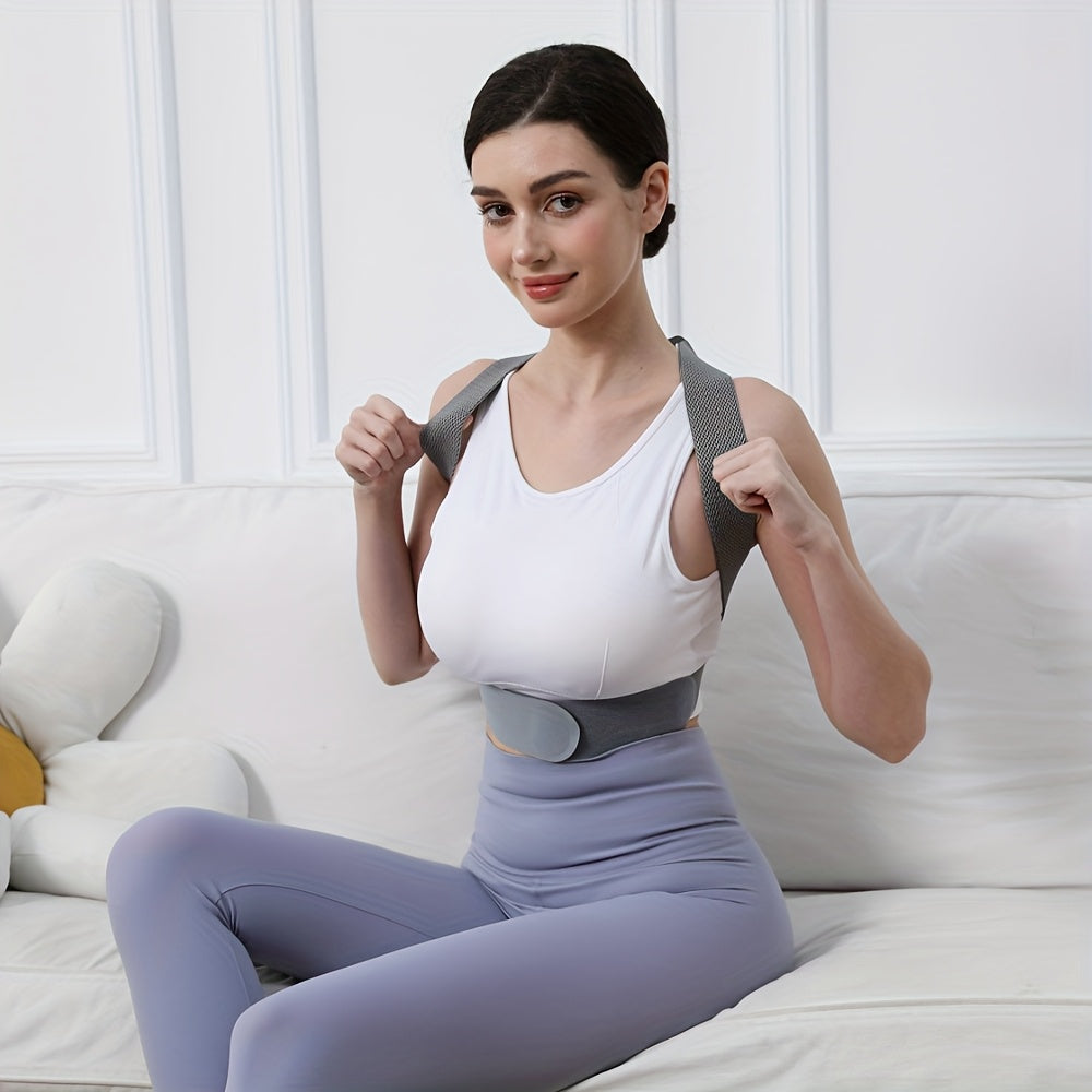 Posture Corrector for Men & Women - Adjustable Back Brace Shoulder Support Hunchback Corrector for Improved Posture, Comfort Fit Unisex Design, Sizes S M L XL - Back Pain Relief Office & Daily Wear