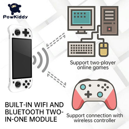 Handheld Game Console Powkiddy RGB10MAX2 Retro Gaming 5-inch IPS ArkOS 30 Emulators