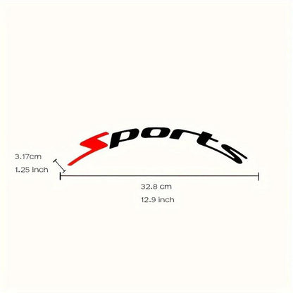 Tire Letter Stickers – Sport Racing PVC Tire Decals for Car & Motorcycle, Self-Adhesive Raised Letter Stickers, Cool Car Modification Decoration (Pack of 8)