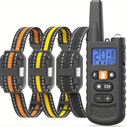 Dog Training Collar with Remote 3300ft Range 3 Modes Beep Vibration Safe Shock for 5-120lbs Dogs Rechargeable Waterproof E-Collar for 2 or 3 Dogs