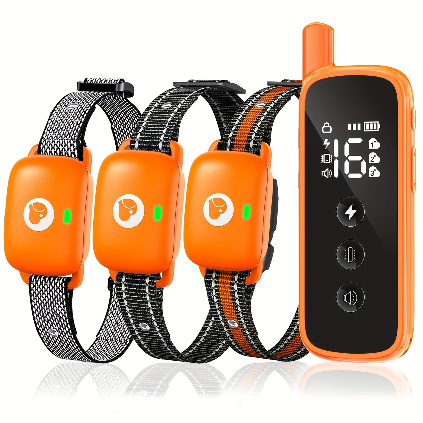 Dog Training Collar with Remote – Rechargeable E-Collar with 2600Ft Range, Beep, Vibration & Shock Modes, Security Lock | 1, 2 or 3 Dog Sets