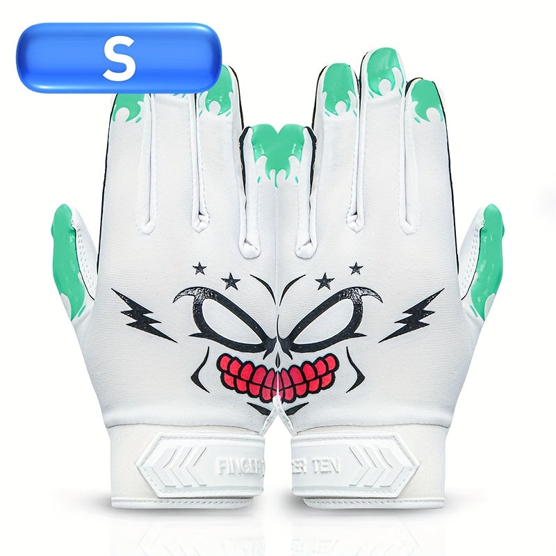 Sticky Grip Youth Football Receiver Gloves | Non-Slip Palm, Breathable Design for Boys & Girls – Hook-and-Loop Fit for Practice, Games & Youth Football Development (S/M/L)