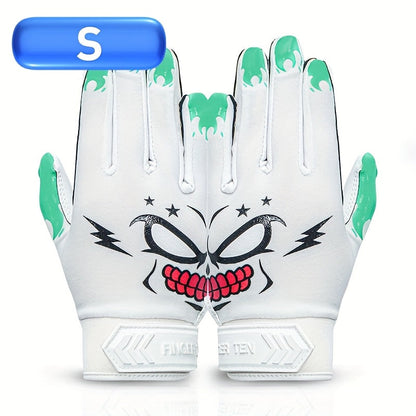 Sticky Grip Youth Football Receiver Gloves | Non-Slip Palm, Breathable Design for Boys & Girls – Hook-and-Loop Fit for Practice, Games & Youth Football Development (S/M/L)