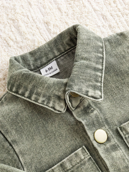 Baby Girls' Denim Jacket & Pants Set - 2-Piece