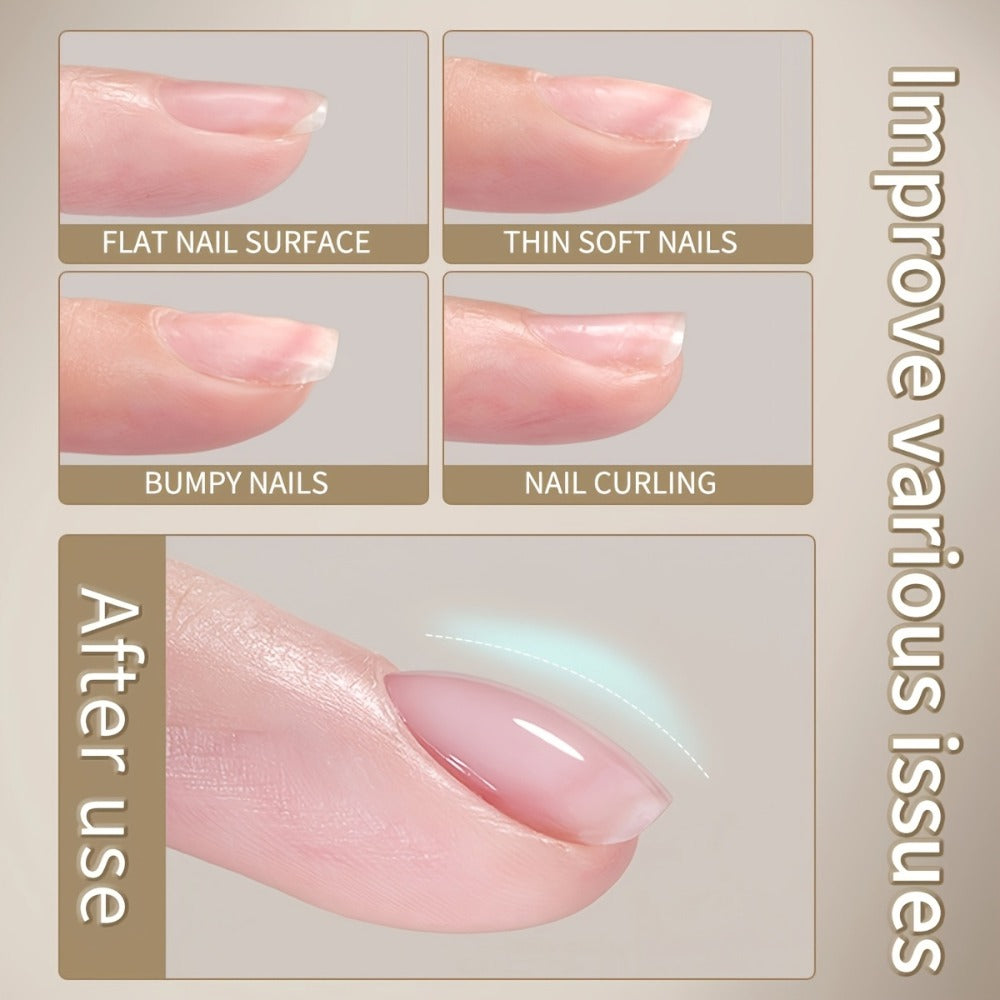 Builder Gel Nail Extension Base 4-in-1 XEIJAYI 2pcs 15ml - Leveling Reinforcement Sealing Adhesion Alcohol-Free Construction Primer Gel for Nail Salons & DIY Strengthening Base Coat 0.51oz Each