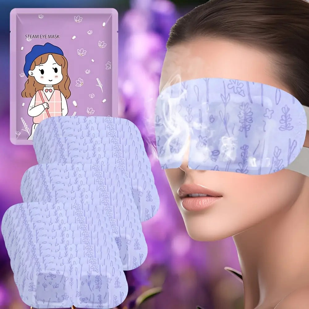 Self-Heating Steam Eye Mask Lavender Warm Compress for Dry Eyes Fatigue & Strain Relief – Moisturizing Aromatherapy Sleep & Travel Eye Patch Hypoallergenic All Skin Types 30pcs 60pcs
