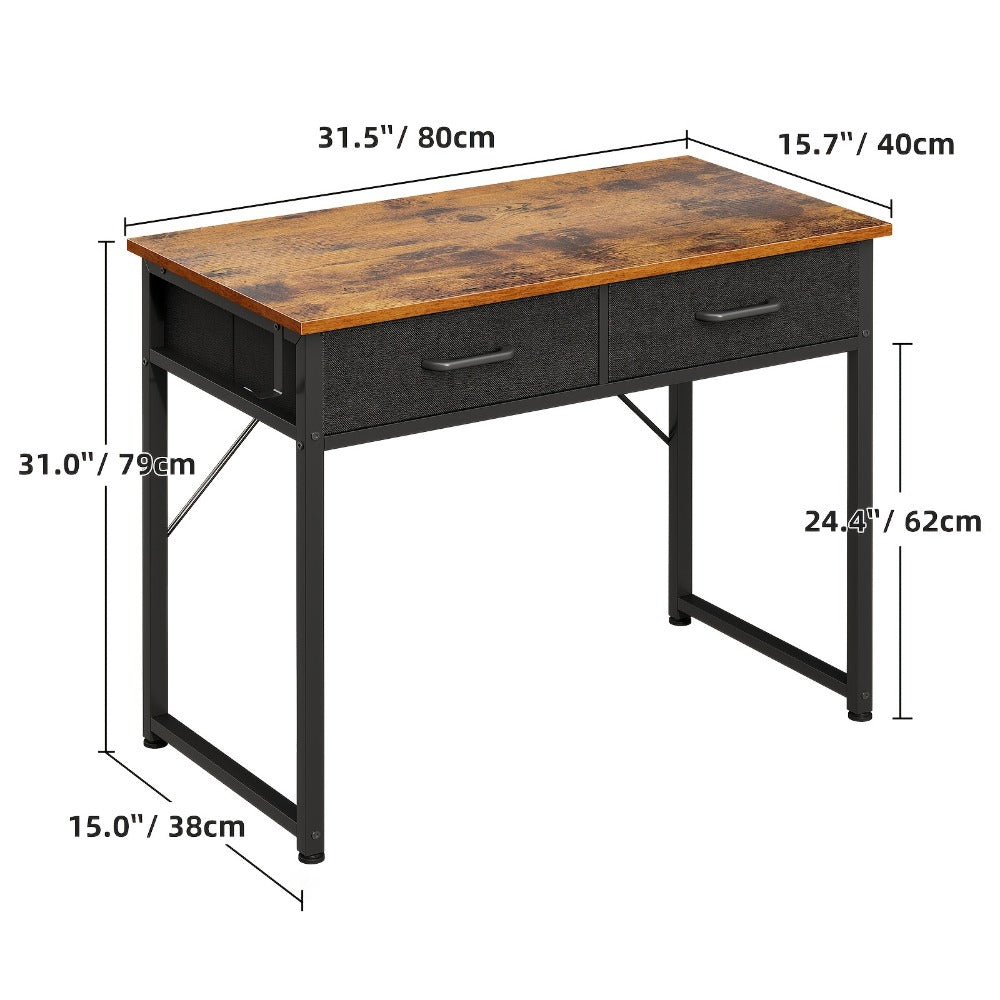 32-Inch Computer Desk with Storage Drawers and Multiple Color Options detail image - detail view 10